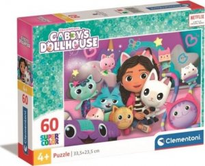 Clementoni Puzzle 60 elementów Super Kolor Koci Domek Gabi 2