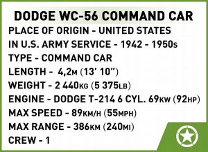 Cobi Klocki Klocki Dodge WC-56 Command Car 1