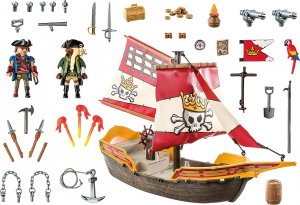 Figurka Playmobil Zestaw z figurkami Pirates 71418 Statek piracki 9