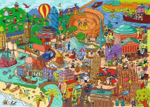 Trefl Puzzle Spy Guy Lost Items Europa 500 elementów 2