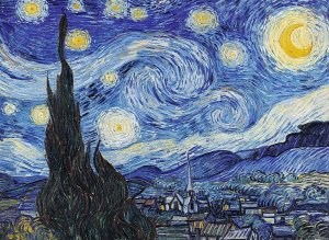 Trefl Puzzle drewniane 200 elementów Gwiaździsta Noc Vincent van Gogh 2