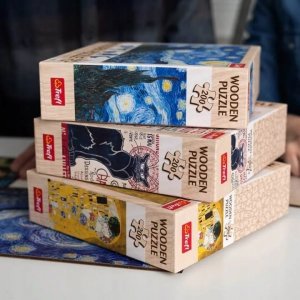 Trefl Puzzle drewniane 200 elementów Gwiaździsta Noc Vincent van Gogh 4