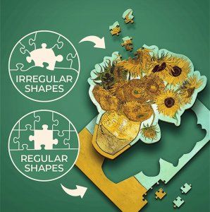 Trefl Puzzle drewniane 200 elementów Słoneczniki Vincent van Gogh 3
