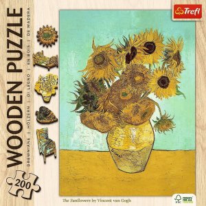 Trefl Puzzle drewniane 200 elementów Słoneczniki Vincent van Gogh 4