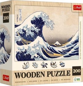 Trefl Puzzle drewniane 200 elementów Wielka Fala w Kanagawie Hokusai Katsushika 3