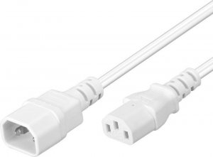 PremiumCord PREMIUMCORD Prodlužovací kabel síť 230V, C13-C14, bílý 2m 2