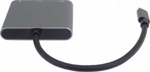 HUB USB PremiumCord Adaptér USB-C na HDMI + USB3.0 + PD, rozlišení 4K a FULL HD 1080p 2