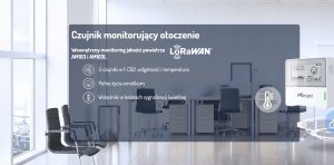 MILESIGHT Milesight AM103L Czujnik jakości powietrza LoRaWAN 3w1 Pomiar: Temperatury Wilgotności CO2 Kompaktowe Rozmary Bateryjny 8