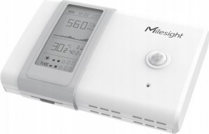 MILESIGHT Milesight AM107 Czujnik monitorowania otoczenia wewnętrznego LoRaWAN 7w1 Pomiary: Temperatury Wilgotności Co2 Ciśnienia Ruchu Natężenia Światła TVOC wyświetlacz E-Ink Bateryjny 2