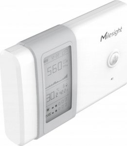 MILESIGHT Milesight AM107 Czujnik monitorowania otoczenia wewnętrznego LoRaWAN 7w1 Pomiary: Temperatury Wilgotności Co2 Ciśnienia Ruchu Natężenia Światła TVOC wyświetlacz E-Ink Bateryjny 5