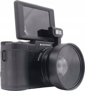 Aparat cyfrowy AgfaPhoto Zestaw VLOG Aparat Cyfrowy 24MP Kamera 4K AgfaPhoto VLG-4K + Pilot Mikrofon 4