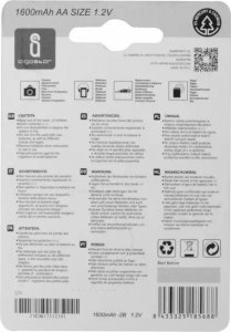 Aigostar  Ładowalna bateria AA 1600mAh 1.2V 2 szt. Ładowalna bateria AA 1600mAh 1.2V 2 szt. 3