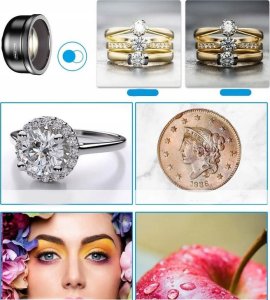 Apexel Obiektyw / Soczewka Makro 100mm Hd + Filtr Cpl + Uchwyt 1.4" / Iso Do Telefonu / Apl-hb100cpl 11