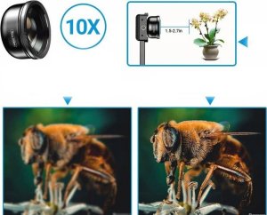 Apexel Obiektyw / Soczewka Makro 100mm Hd + Filtr Cpl + Uchwyt 1.4" / Iso Do Telefonu / Apl-hb100cpl 6