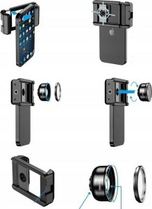 Apexel Obiektyw / Soczewka Makro 100mm Hd + Filtr Cpl + Uchwyt 1.4" / Iso Do Telefonu / Apl-hb100cpl 9