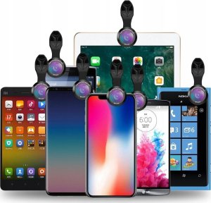 Apexel Zestaw 12w1 Obiektyw 22x Tele / Fisheye / Makro 15x / Wide 0.63x / Filtr Cpl Na Telefon Smartfon Apexel / Apl-22xdg9 4