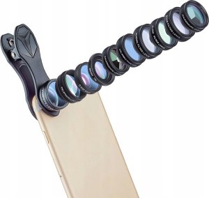 Apexel Zestaw 12w1 Obiektyw 22x Tele / Fisheye / Makro 15x / Wide 0.63x / Filtr Cpl Na Telefon Smartfon Apexel / Apl-22xdg9 5