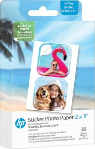 HP Wkład / Film / Papier Naklejki Do Hp Sprocket 2in1 30szt. (60 Naklejek) 1