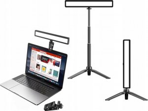 Apexel Lampa Led Na Monitor + Klips + Statyw / 3x Iso + 1.4" Do Vlog Livechat / Apexel Apl-fl06 1