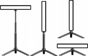 Apexel Lampa Led Na Monitor + Klips + Statyw / 3x Iso + 1.4" Do Vlog Livechat / Apexel Apl-fl06 3