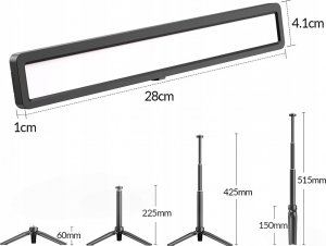 Apexel Lampa Led Na Monitor + Klips + Statyw / 3x Iso + 1.4" Do Vlog Livechat / Apexel Apl-fl06 4