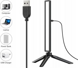 Apexel Lampa Led Na Monitor + Klips + Statyw / 3x Iso + 1.4" Do Vlog Livechat / Apexel Apl-fl06 7