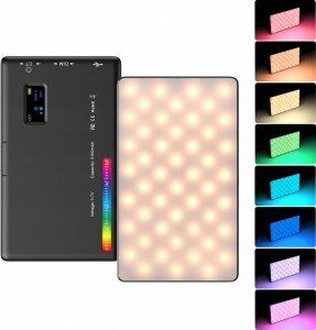 Apexel LED 140 Rgb / 3100 Mah 1/4"" Iso + Statyw + Głowica 3D (APL-FL07) 3