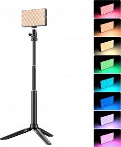 Apexel LED 140 Rgb / 3100 Mah 1/4"" Iso + Statyw + Głowica 3D (APL-FL07) 6