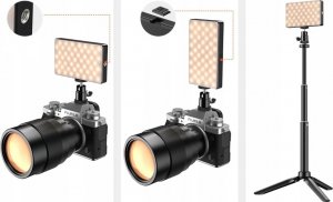 Apexel LED 140 Rgb / 3100 Mah 1/4"" Iso + Statyw + Głowica 3D (APL-FL07) 7