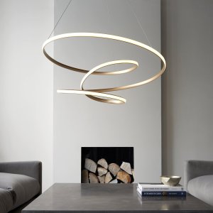 Lampa wisząca Essensey Żyrandol designerski L&-197639 Light& LED 88W 3000K ring złoty 4