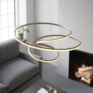 Lampa wisząca Essensey Żyrandol designerski L&-197639 Light& LED 88W 3000K ring złoty 5