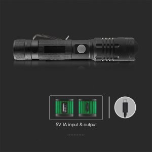 Latarka V-TAC Latarka Ręczna V-TAC LED 10W SMD Ładowanie USB-C IP54 VT-9910 1000lm 3