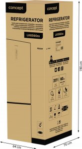 Lodówka Concept Lodówka z zamrażarką SINFONIA LK6560ss 11