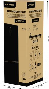 Lodówka Concept Lodówka z zamrażarką TITANIA LK6560ds 13