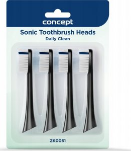 Końcówka Concept ZK0051 Końcówka szczoteczki do zębów PERFECT SMILE ZK500x, Daily Clean, 4 szt, czarne 5