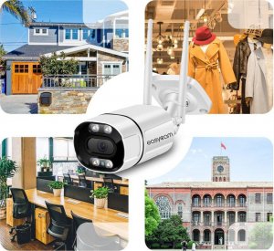Kamera IP EASYCAM Bezprzewodowy zestaw do monitoringu EasyCam Wi-Fi 4 kamery 3MPx audio 11