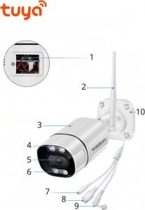 Kamera IP EASYCAM Bezprzewodowy zestaw do monitoringu EasyCam Wi-Fi 4 kamery 3MPx audio 10