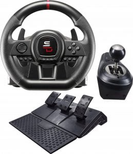 Subsonic SA5658, Steering wheel + Pedals + Joystick, PlayStation 4, Xbox One, Xbox One S, Xbox One X, Xbox Series S, Xbox Series X, D-pad, Options button, Share button, Wired, USB, Black 1