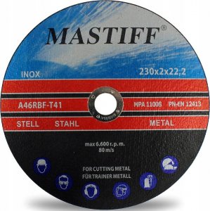 Mastiff TARCZA CIĘCIA METALU inox 230 x 2,0 x 22,2 MASTIFF 1