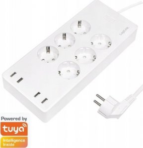 LogiLink LogiLink 6 gniazd Wi-Fi smart 1.8m biała 10