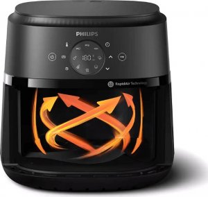 Frytkownica Philips Philips NA231/00 Airfryer, 1700 W, Pan volume 6.2 L, Black, Silver | Philips Airfryer | NA231/00 | Power 1700 W | Capacity 6.2 L | Black/Silver one size 2