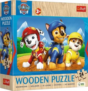 Trefl Puzzle drewniane Psi Patrol - Urocza psia ekipa 24 elementy (20265) 1