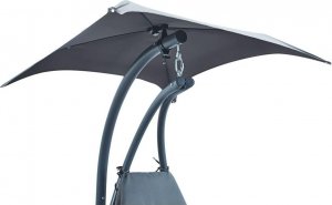 Saska Garden Huśtawka fotel bujany z parasolem Lizbona ciemno szara 3