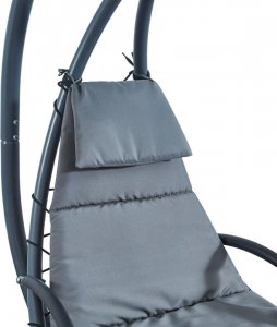 Saska Garden Huśtawka fotel bujany z parasolem Lizbona ciemno szara 4