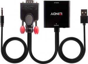 System przekazu sygnału AV Lindy Adap VGA&Audio to HDMI Konverter 2