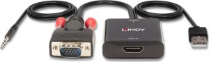 System przekazu sygnału AV Lindy Adap VGA&Audio to HDMI Konverter 4