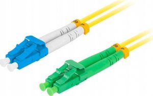 Lanberg Patchcord światłowodowy Lanberg SM LC/APC-LC/UPC DUPLEX 3.0MM LSZH G657A1 0.5m żółty 1