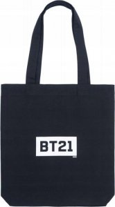 BT21 BT21 - Torba zakupowa materiałowa 28x40 cm (Czarny) 1
