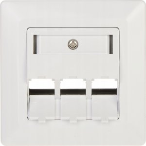 Solarix Gniazdko modularne Solarix na 3 keystony pod tynk białe 3