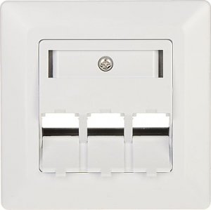 Solarix Gniazdko modularne Solarix na 3 keystony pod tynk białe 7